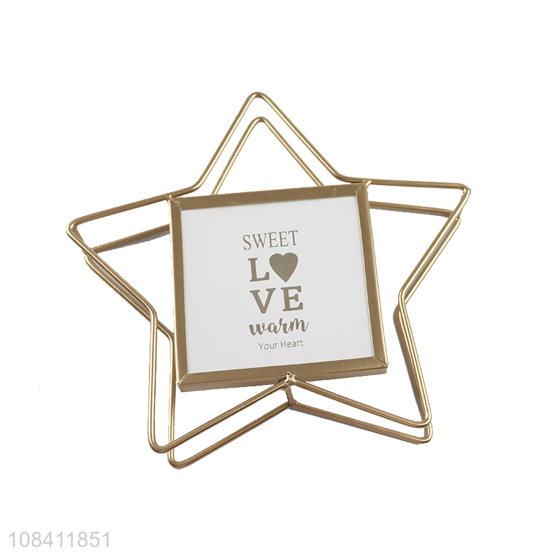 Hot items star shape metal decorative photo frame for sale