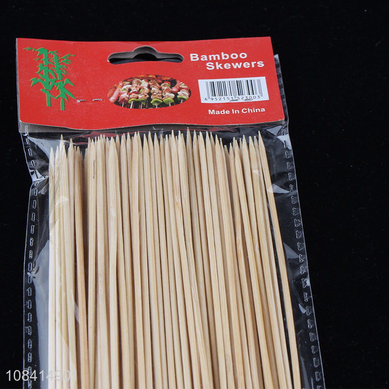 Wholesale 50 pieces eco-friendly bamboo bbq skewers roasting bamboo sticks