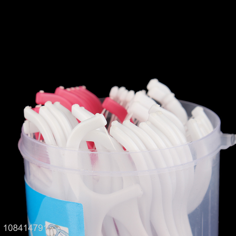 High quality 40 pieces individual dental floos picks for teeth cleaning
