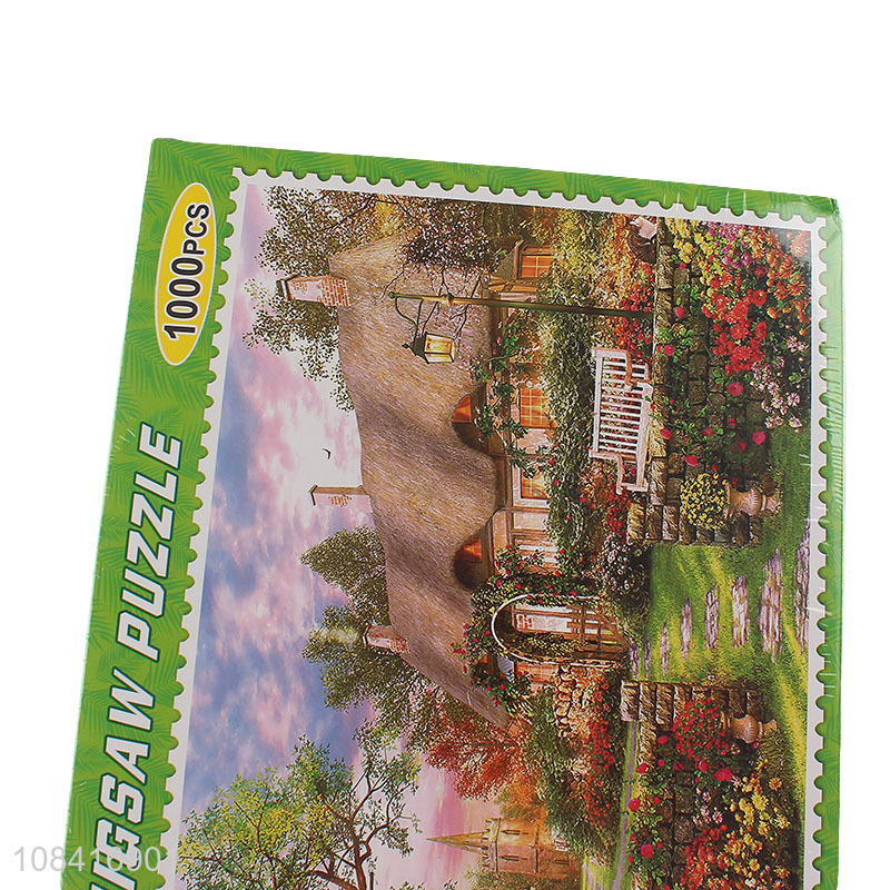 Low price 1000 piece pastoral landscape puzzles wholesale