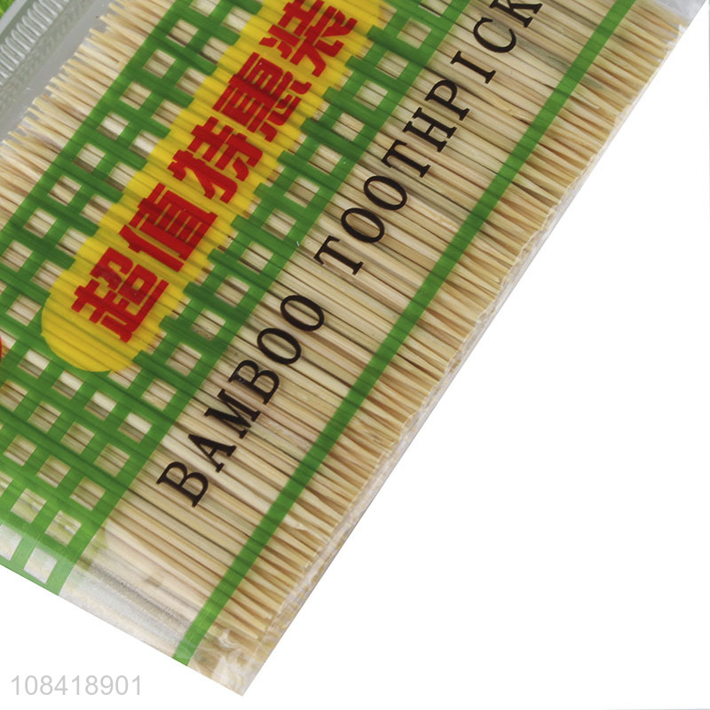 Wholesale eco-friendly natural disposable bamboo toothpicks fruit picks