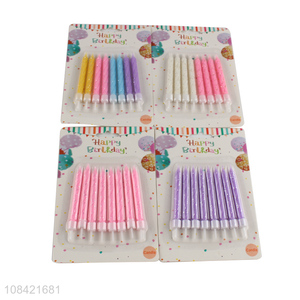 Hot selling creative 8 glitter birthday candles for party