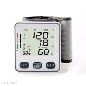 Popular design voice broadcast automatic wrist digital blood pressure monitor