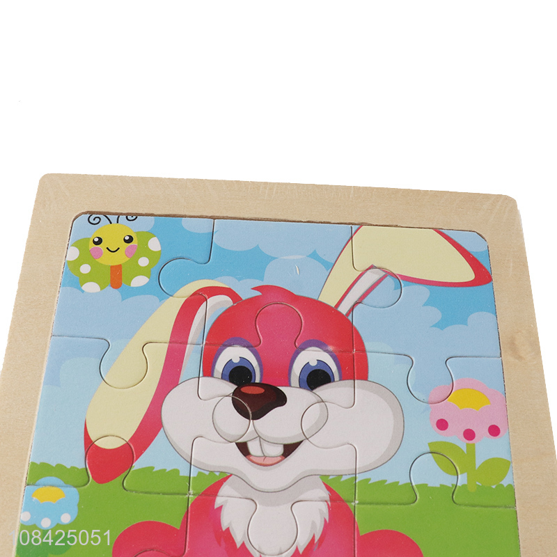 Factory supply cartoon rabbit paper jigsaw puzzle for toddlers