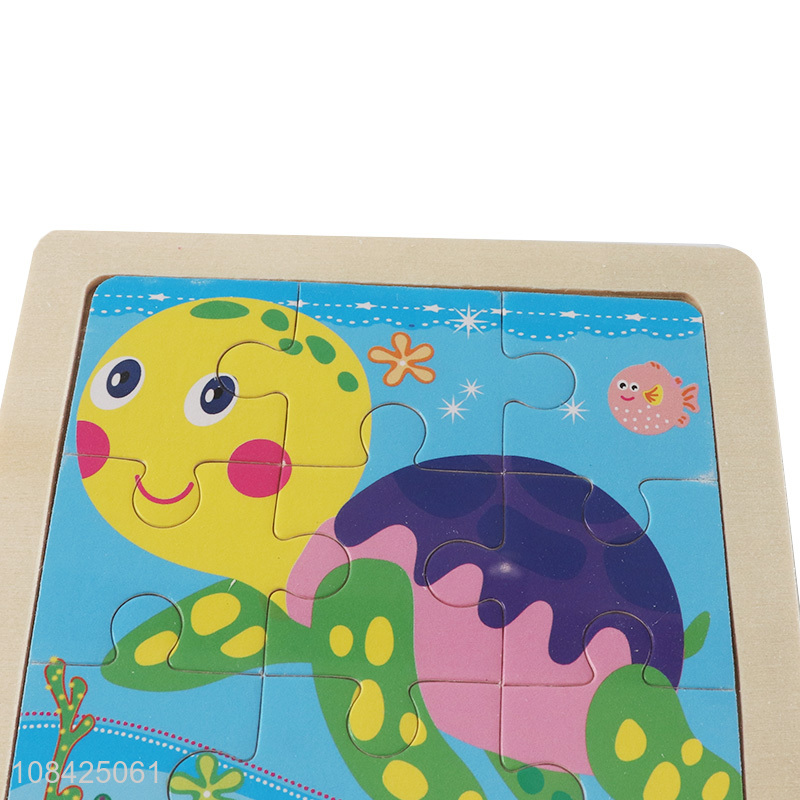 High quality cartoon turtle paper puzzle kids educational toys