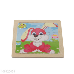 Factory supply cartoon rabbit paper jigsaw puzzle for toddlers