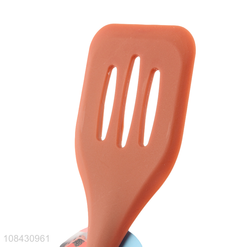 Wholesale heat resistant non-stick silicone slotted turner cooking slotted spatula