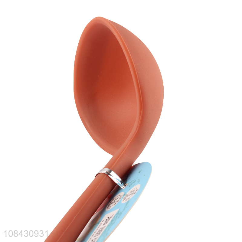 Good quality food grade silicone soup ladle serving spoon kitchen utensil