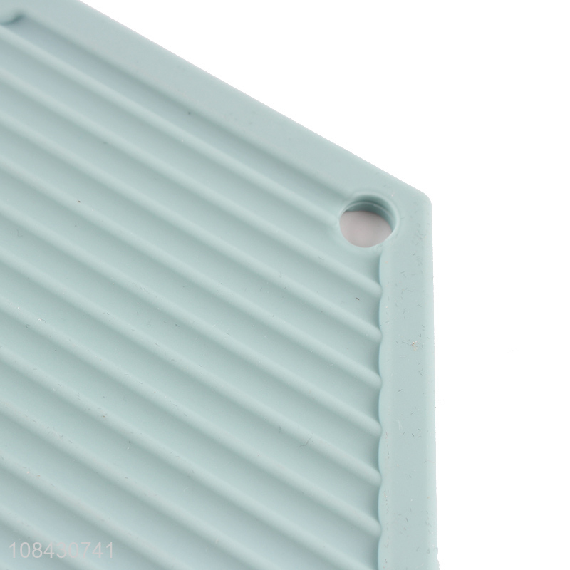 Wholesale hexagonal non-slip silicone trivet mat heat resistant pot holder