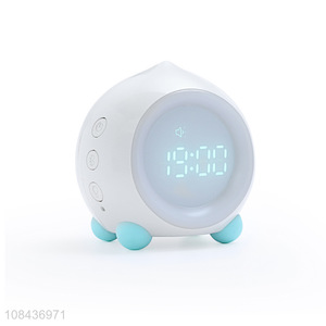 Factory price peach shape smart bluetooth alarm clock