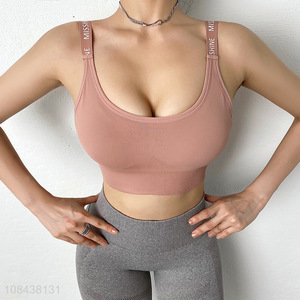 Top selling women sports fitness breathable bra wholesale