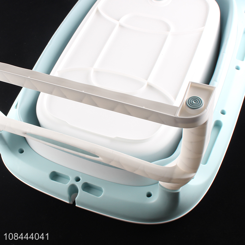 Wholesale portable collapsible baby bathtub non-sli[ foldable newborn bath tub