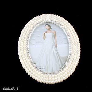 China products round pearl decoration plating photo frame
