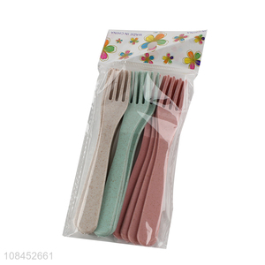 High quality wheat straw fork home portable fruit fork
