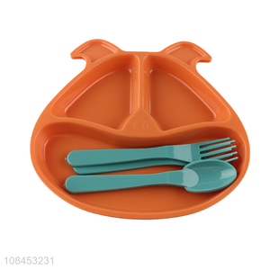 Good wholesale price orange three-grid delicate dinner plate
