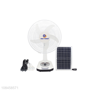 Best selling rechargeable mini solar energy table fan wholesale