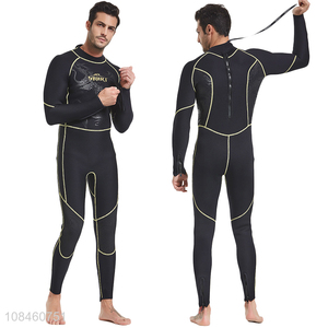 Wholesale 3mm men neoprene wetsuit long sleeve diving suit for cold water