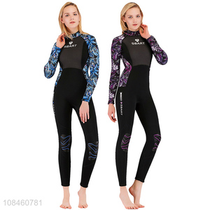 Factory supply 3mm neoprene women wetsuit long sleeve diving suit for cold water