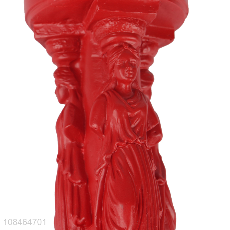 New products religious resin figurine candle holder tealight holder