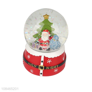 Hot selling mini Christmas glass snow globe holiday resin crafts