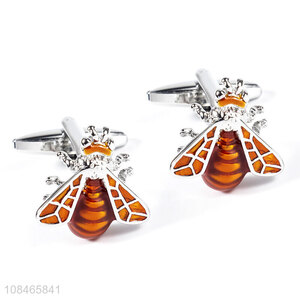 Hot selling fashion bees fun decorative cufflinks
