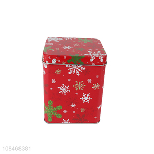 Online wholesale christmas printed tin storage box packaging box