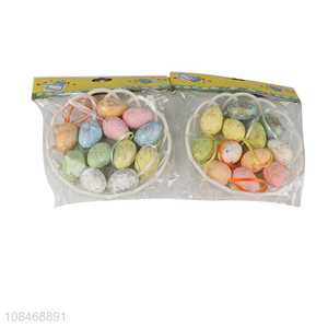 Good quality Easter tree hanging eggs colorful artificial Easter eggs