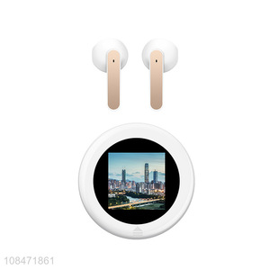 Wholesale 5.1 TWS earbuds DIY case HD led screen photo wireless earbuds