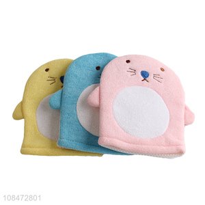 New arrival cute bath gloves body exfoliating scrubber for kids