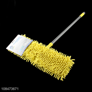 Factory wholesale all-purpose telescopic flat mop with chenille mop head