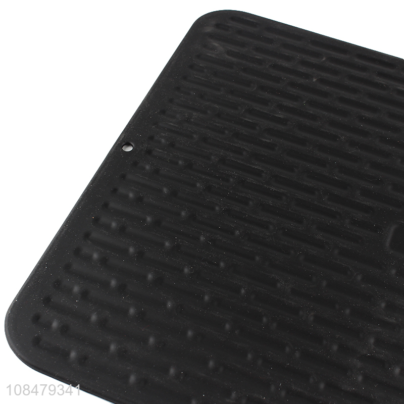 Wholesale food grade silicone dish drying mat dish drainer mat for kitchen