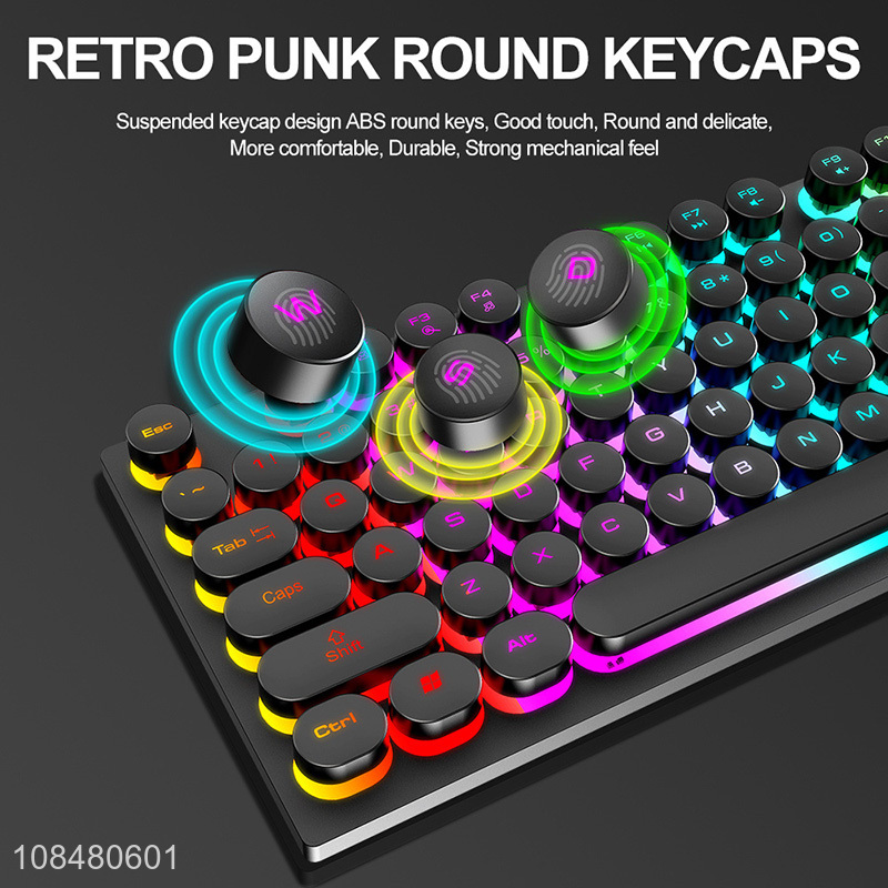 High quality 104 keys wired backlit waterproof mechanical keyboard