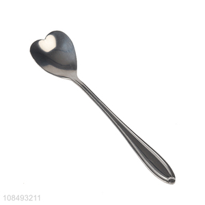 Factory price heart-shaped stainless steel spoon