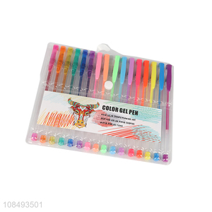High quality 16 color gel pen drawing rollerball pen