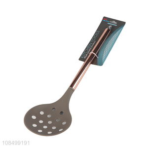 Best seller silicone colander kitchen slotted ladle with good quality