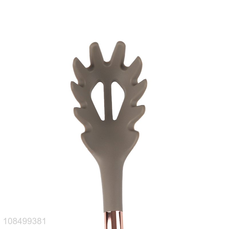 Hot sale long handle spaghetti spatula kitchen silicone utensil