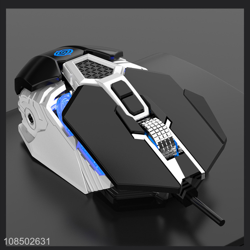 Wholesale 6-button 7-color water cooling breathing light mechanical gaming mouse