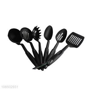 Yiwu direct sale black plastic handle kitchen utensils 6-piece set