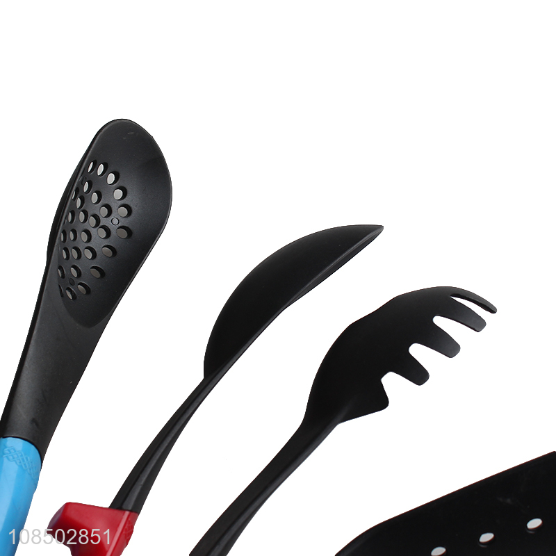 Factory price color handle nylon kitchen utensil set