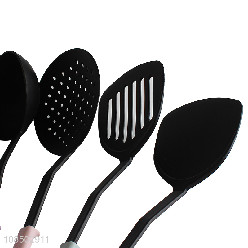 Wholesale plastic handle macaron kitchen utensils 6pcs