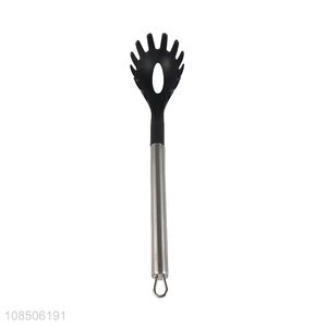 Hot sale heat resistant nylon spaghetti spatula with metal handle