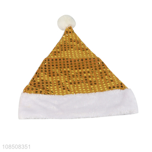 Factory price gold Christmas hat Santa hat holiday hat