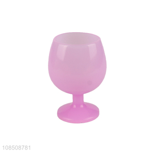Good quality unbreakable collapsible bpa free silicone red wine goblet