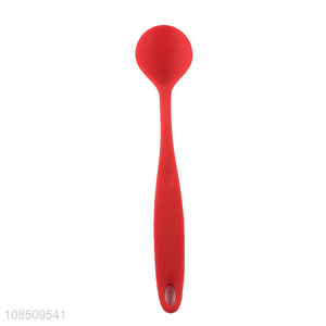 Most popular red silicone dinnerware spoon for daily use