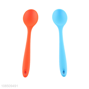 Best price household silicone soft tableware spoon for sale