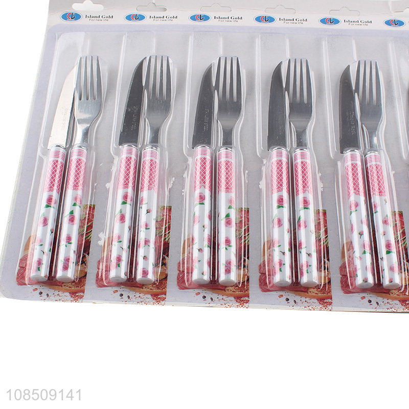 Wholesale from china household tableware knife and fork set