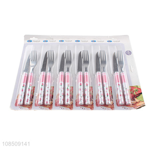 Wholesale from china household tableware knife and fork set