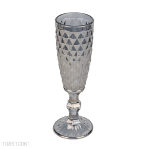 New products diamond pattern embossed champagne flutes red wine glasses