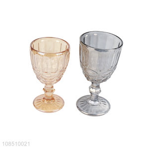Hot selling high-end glass wine cup colored glassware wine glasses