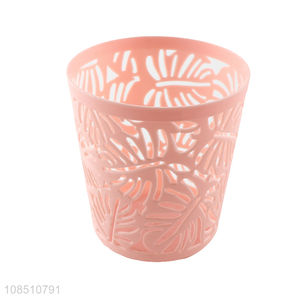 Factory price pink plastic mini desktop storage basket for household